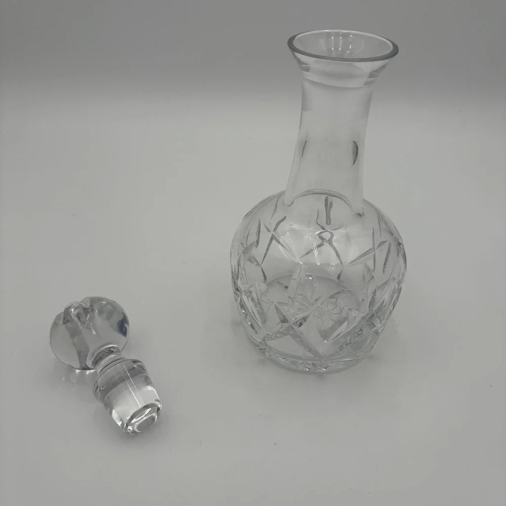 Vintage 24% Lead Crystal‎ Cut Glass Wine Decanter With Stopper 10